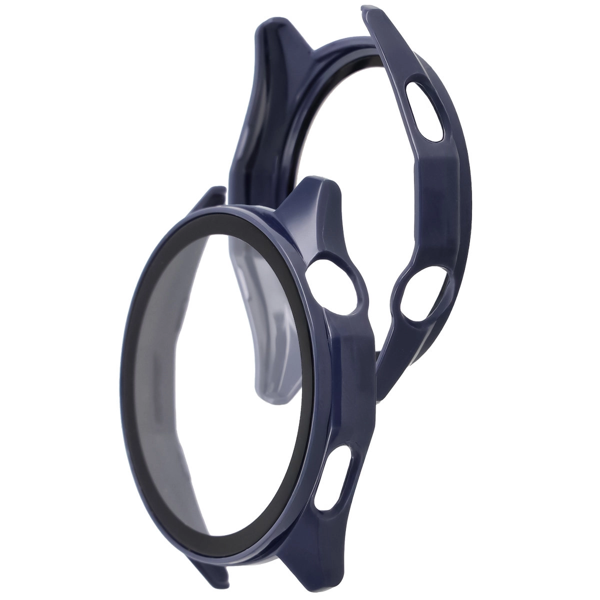 Nakładka na tarczę Bizon ze szkłem do Huawei Watch GT6 46 mm niebieski