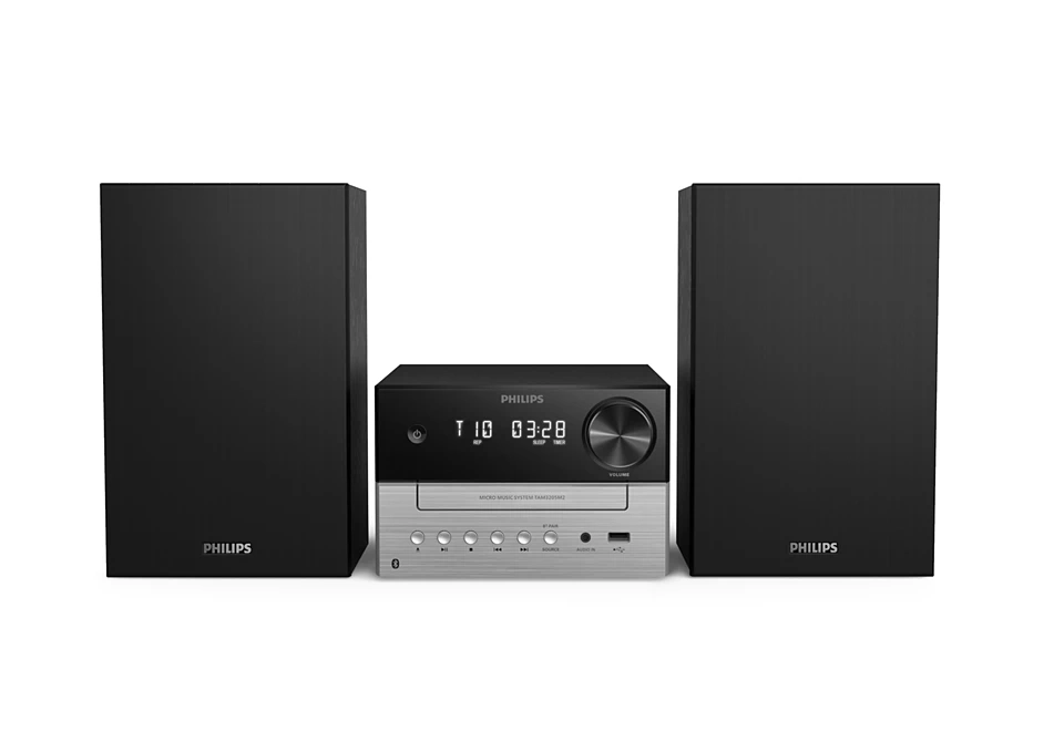 Wieża Philips TAM3205M2/12 20W Bluetooth Radio FM Czarno-srebrny