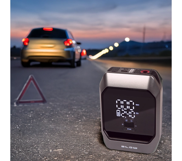 BLOW Jump Starter AP02 Kompresor Pompka Latarka 9000mAh 18W Czarny