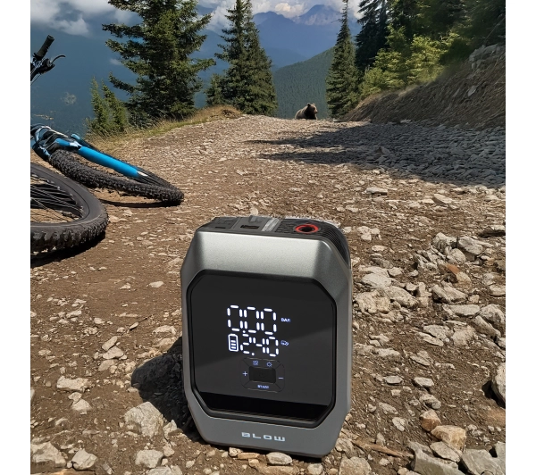 BLOW Jump Starter AP02 Kompresor Pompka Latarka 9000mAh 18W Czarny