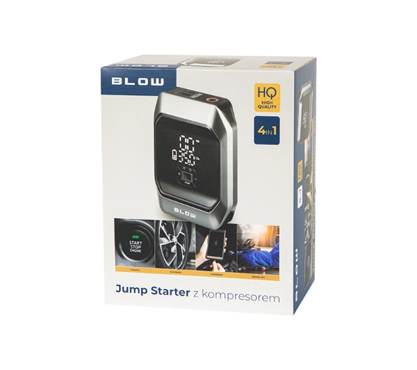 BLOW Jump Starter AP02 Kompresor Pompka Latarka 9000mAh 18W Czarny