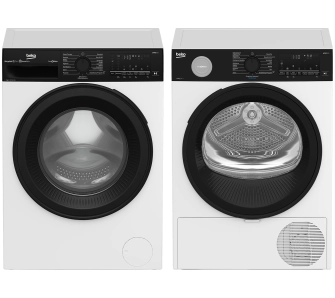 Zestaw Beko pralka bPro500 B5WFT694111WBPBB SaveWater 9kg 1400obr/min + suszarka bPro500 B5T692411WBPBB SaveWater 52,1cm 9kg