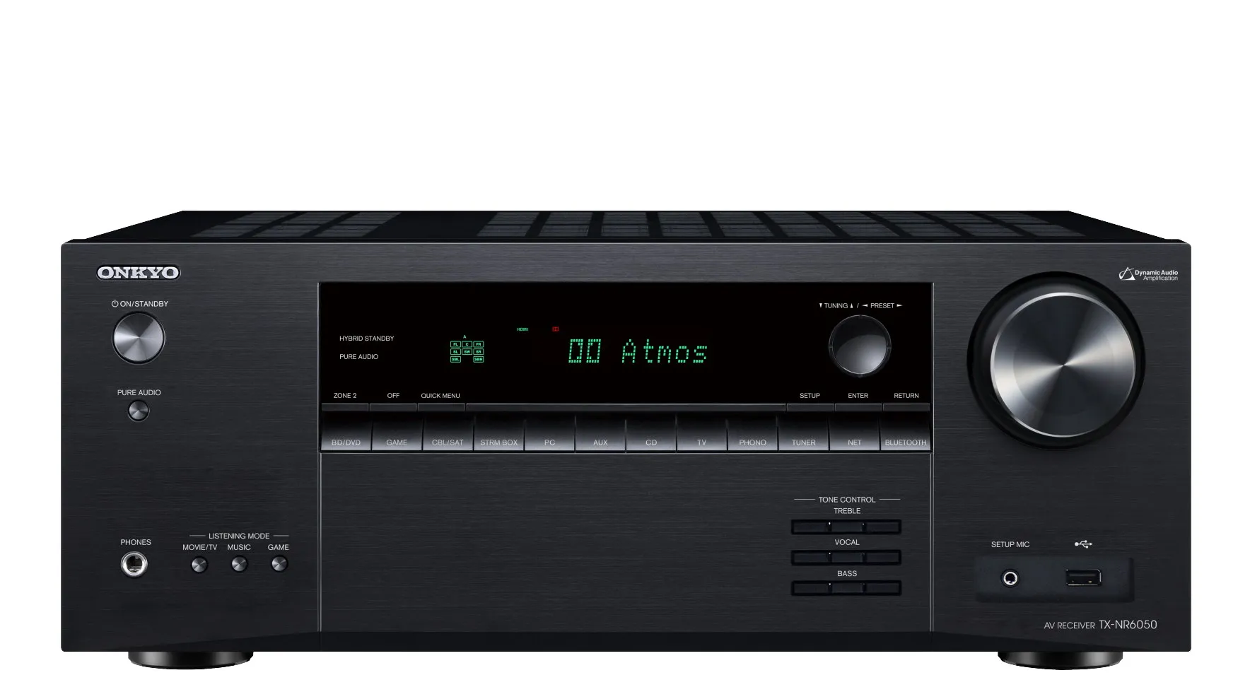 Amplituner Onkyo TX-NR6050 7.2-kanałowy 155W Dolby Atmos DTS X Wi-Fi Bluetooth AirPlay Czarny