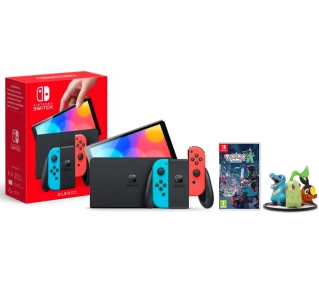 Nintendo Switch OLED Czerwono-niebieski + Gra Pokémon Legends Z-A + Figurka - Kup na Raty - RRSO 0%