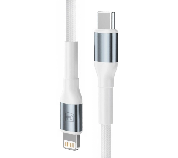 3mk Hyper Cable N-SERIES USB-C do Lightning 1m 9V/2A 20W Biały