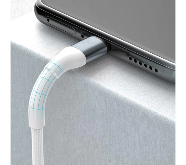 3mk Hyper Cable N-SERIES USB-A do USB-C 1m 9V/2A 18W Biały