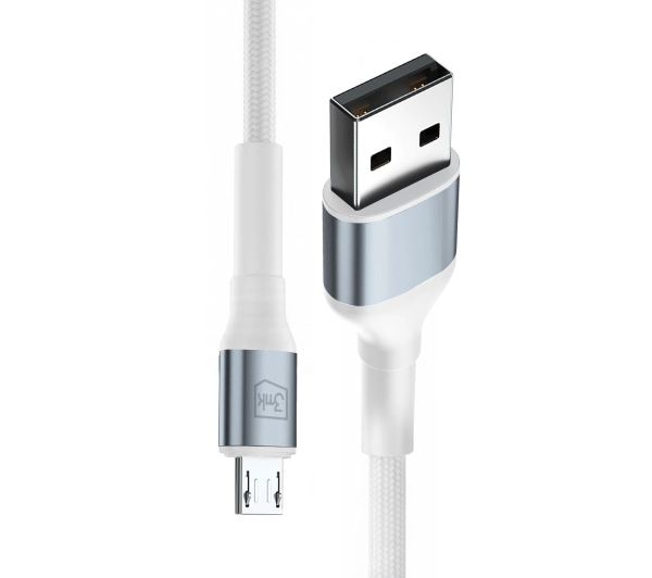 3mk Hyper Cable N-SERIES USB-A do microUSB 1m 5 V/2.4A 12W Biały
