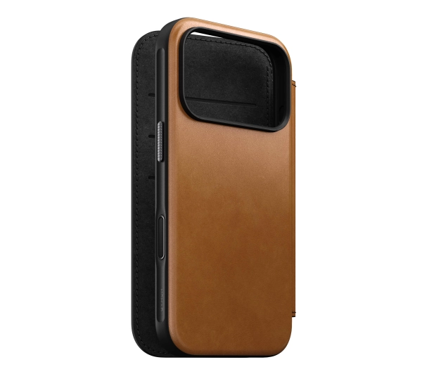 Nomad Modern Leather Folio do iPhone 17 Pro Jasnobrązowe