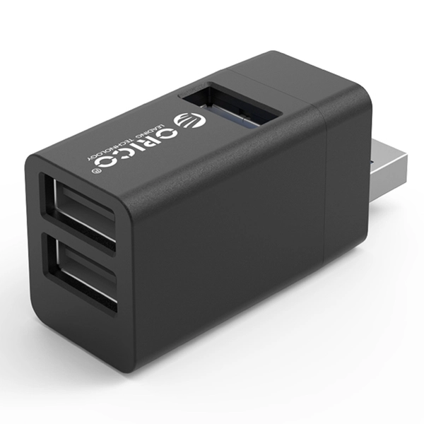 Hub USB Orico MINI-U32L-BK-BP 5Gbps mini 3xUSB-A Czarny