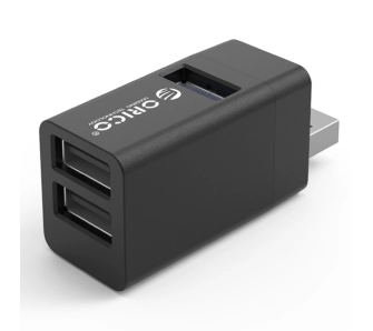 Hub USB Orico MINI-U32L-BK-BP 5Gbps mini 3xUSB-A Czarny
