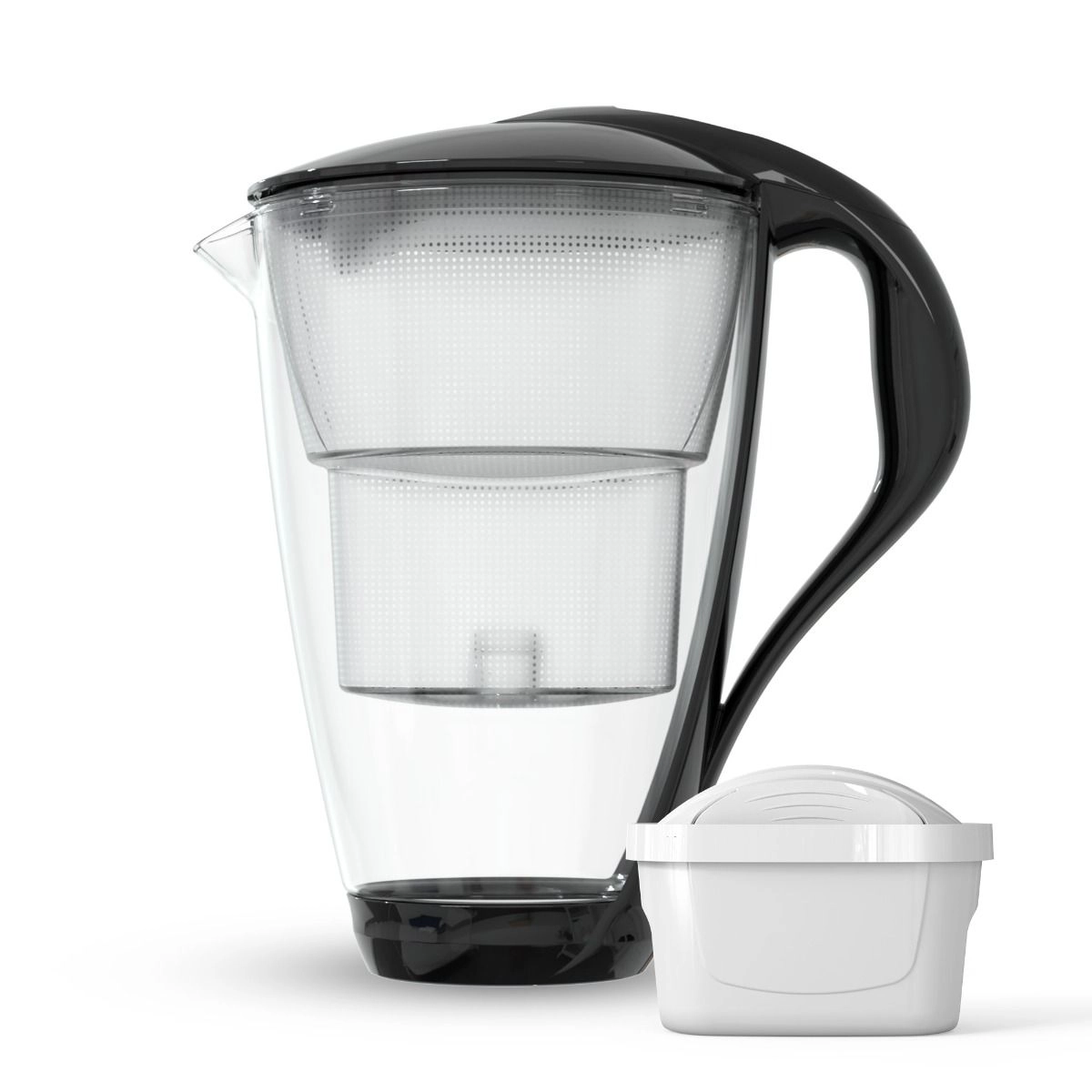 Dzbanek filtrujący Dafi Crystal LED 2l 1 wkład Czarny