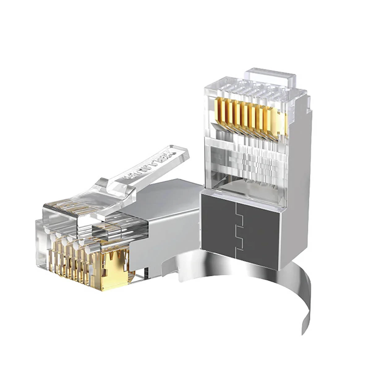 Wtyczka Unitek OT1094ATP01 wtyk modularny Pass-Through RJ45 Cat.7 50 szt. Przezroczysty