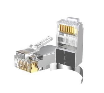 Wtyczka Unitek OT1094ATP01 wtyk modularny Pass-Through RJ45 Cat.7 50 szt. Przezroczysty