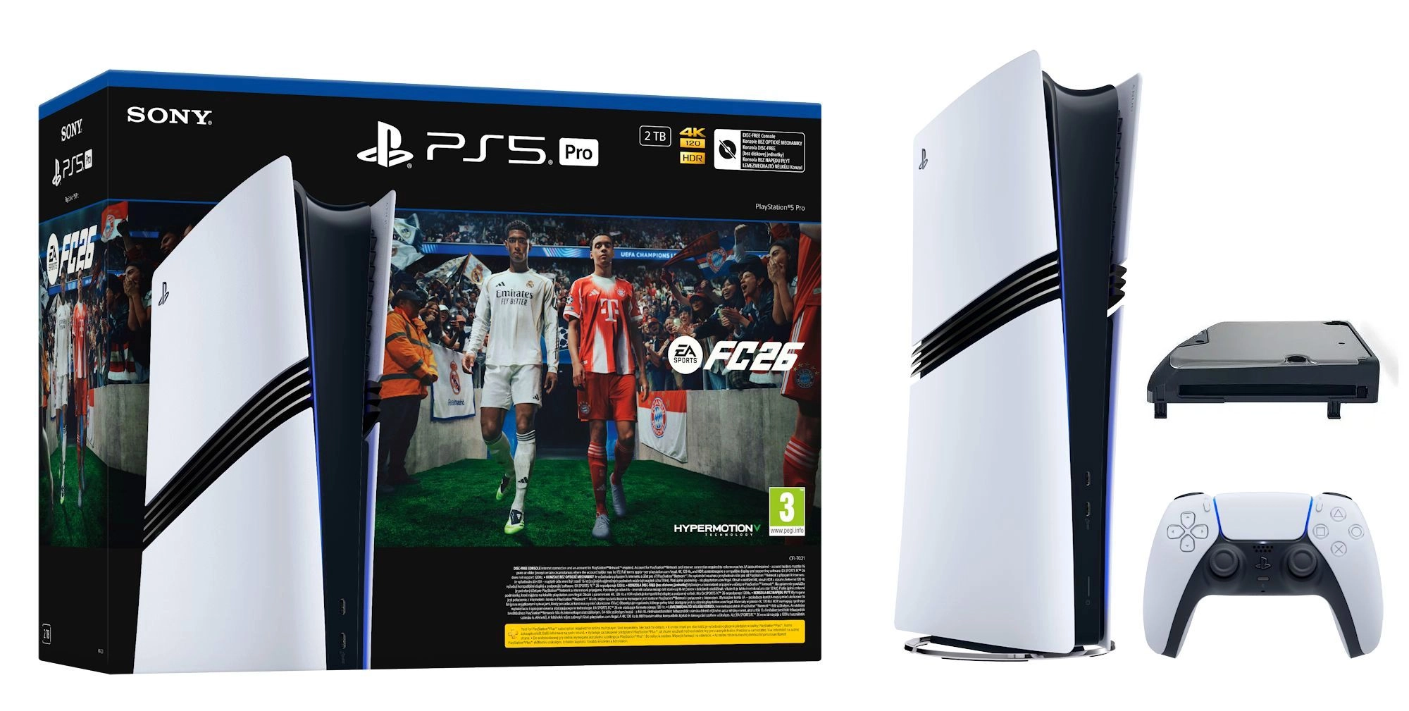 Konsola Sony PlayStation 5 Pro (PS5) 2TB EA SPORTS FC 26 Bundle + Disc Drive Blu-Ray