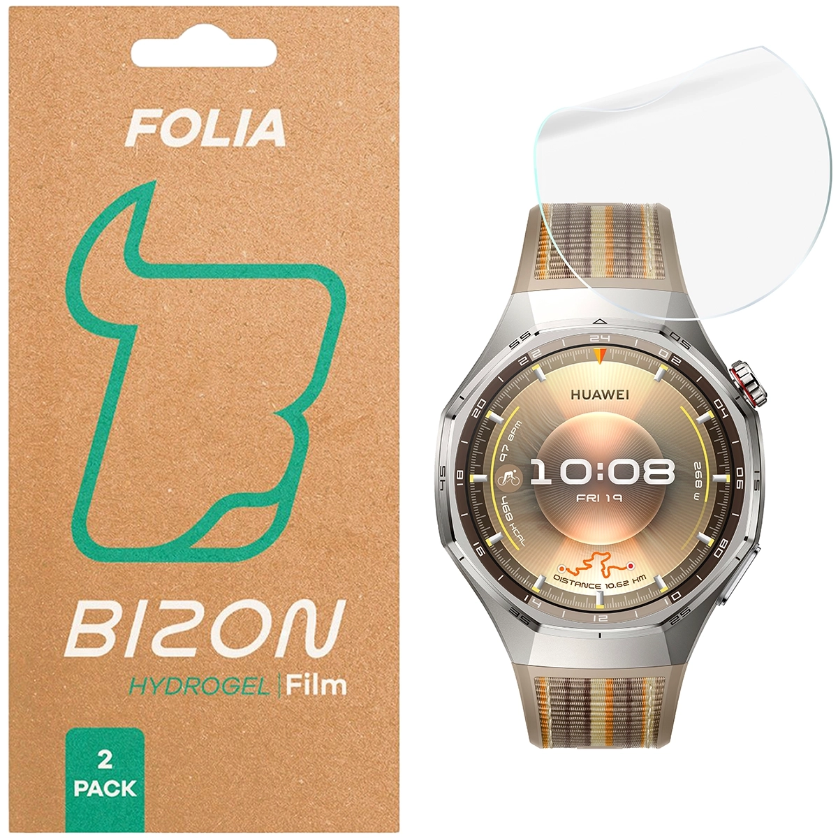 Folia ochronna Bizon Watch Hydrogel Duo do Huawei Watch GT6 Pro 46mm 2 sztuki