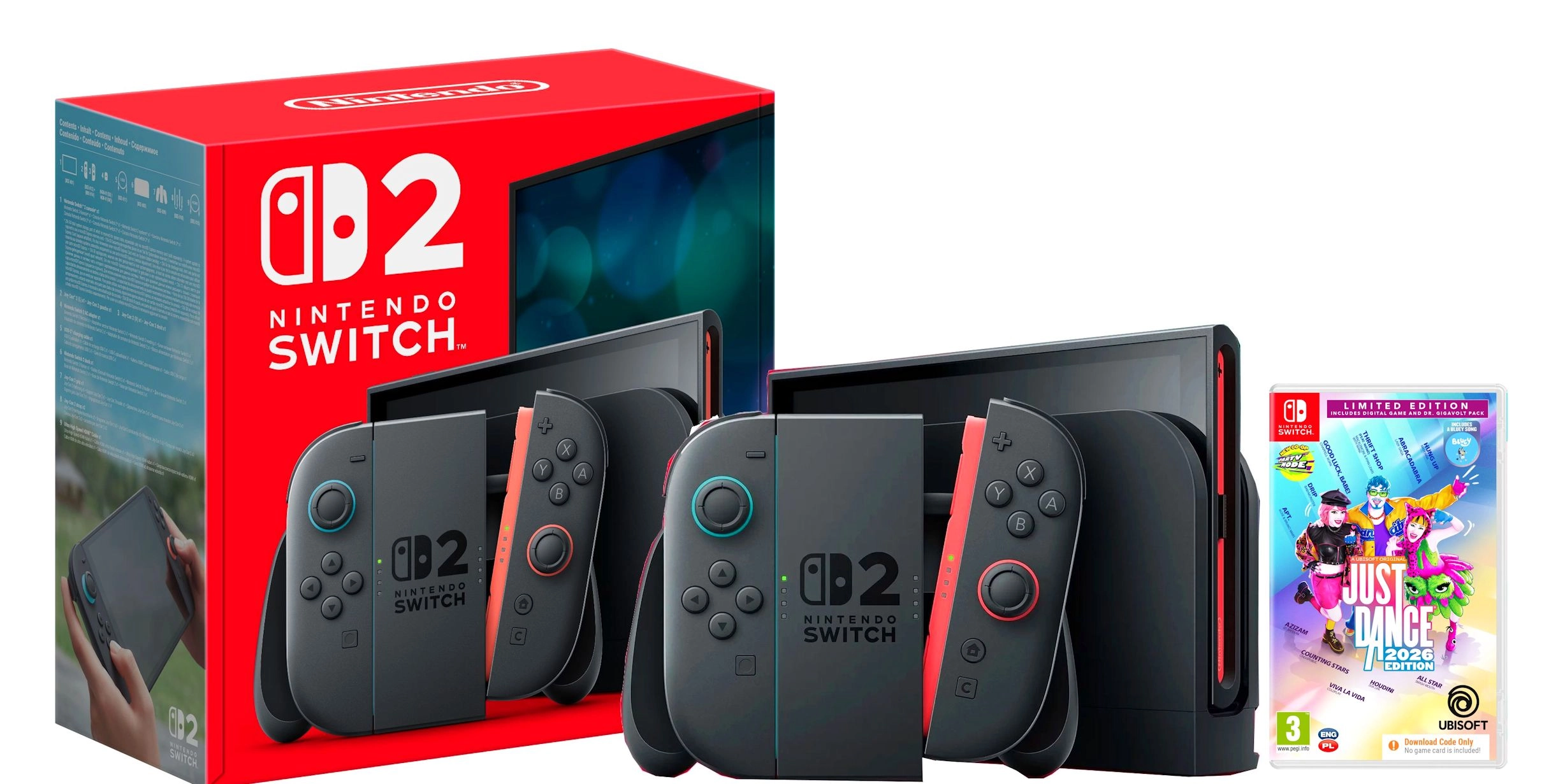 Konsola Nintendo Switch 2 Joy-Con Czarny + Just Dance 2026 Edycja Limitowana