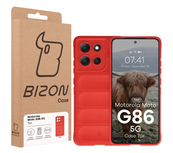 Bizon Pancerne Tur do Motorola Moto G86 Power 5G Czerwony