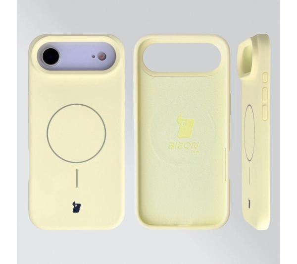 Bizon Silikonowe Soft  z MagSafe do Apple iPhone Air Jasnożółty