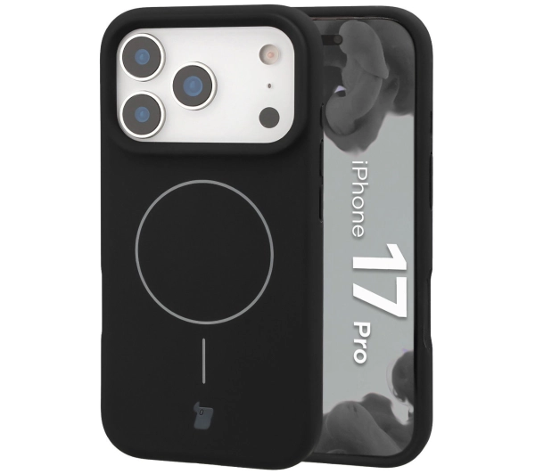 Bizon Silikonowe Soft  z MagSafe do Apple iPhone 17 Pro Czarny