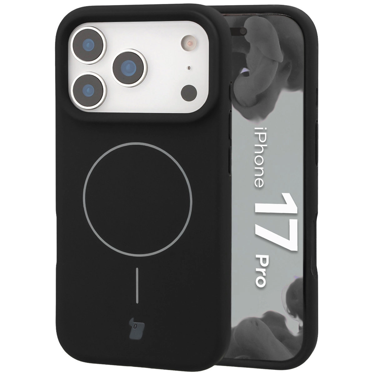 Etui Bizon Silikonowe Soft z MagSafe do Apple iPhone 17 Pro Czarny