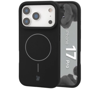 Bizon Silikonowe Soft  z MagSafe do Apple iPhone 17 Pro Czarny
