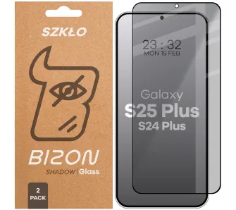 Szkło hartowane Bizon prywatyzujące pełne Edge Shadow Duo do Samsung Galaxy S25 Plus / S24 Plus