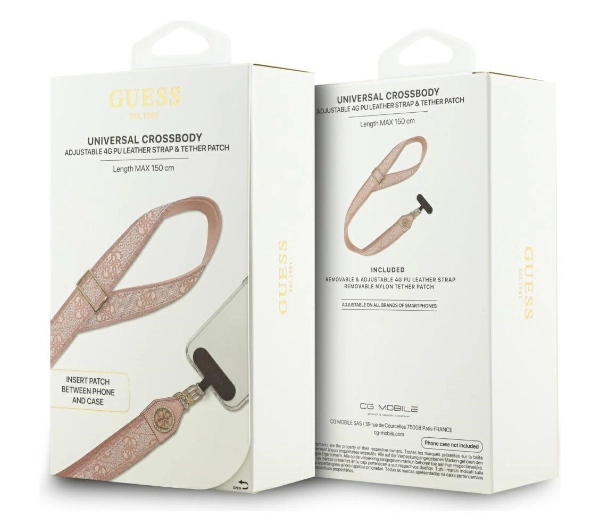 Guess Universal Crossbody 4G Tether Patch Różowy