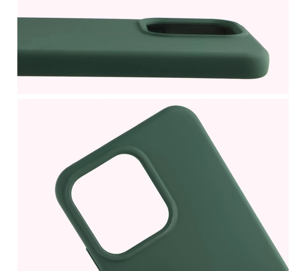 Bizon Silikonowe Soft do Oppo Reno14 Ciemnozielony