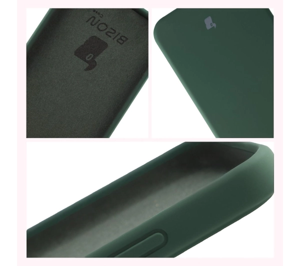 Bizon Silikonowe Soft do Oppo Reno14 Ciemnozielony