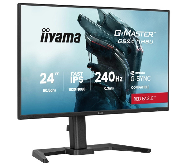 iiyama G-Master Red Eagle GB2471HSU-B1 23,8" Full HD Fast IPS 240Hz 0,3ms MPRT Gamingowy - Kup na Raty - RRSO 0%