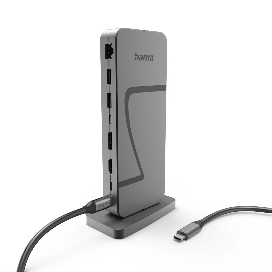 Stacja dokująca Hama USB4 HDMI USB DP RJ45 Szary