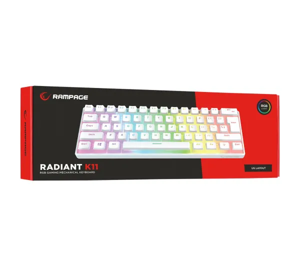 Rampage Radiant K11 Outemu RED Biały