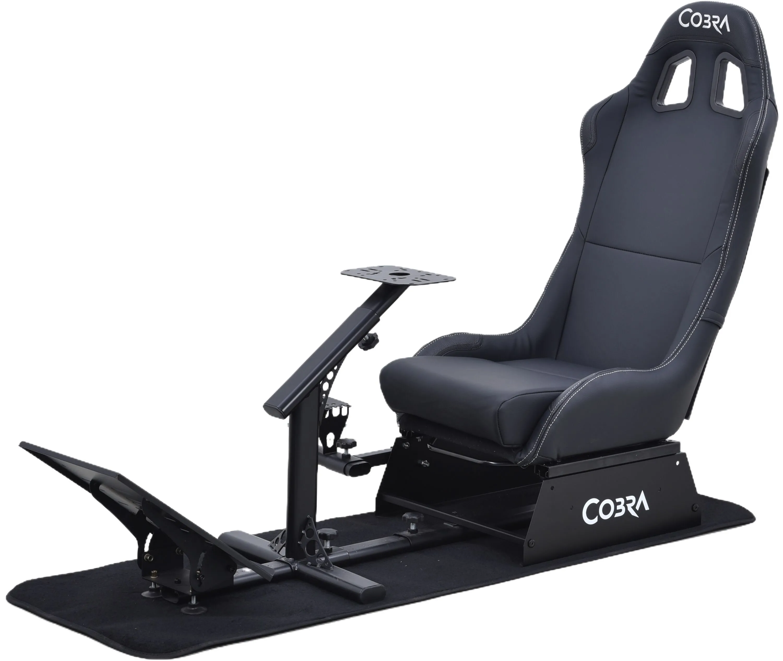 Fotel Cobra Prestige SIMR21BK Wyścigowy do 122kg Skóra ECO Czarny