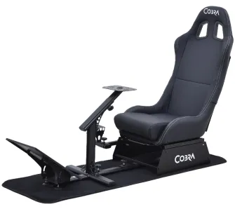 Fotel Cobra Prestige SIMR21BK Wyścigowy do 122kg Skóra ECO Czarny