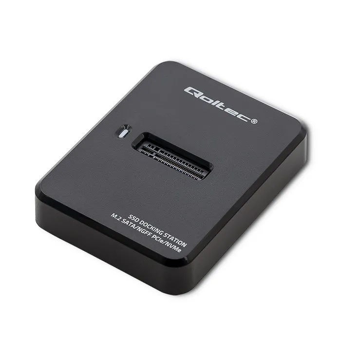 Stacja dokująca Qoltec 50313 do Dysków SSD M.2 SATA/PCIe NGFF/NVMe USB 3.1 Czarny