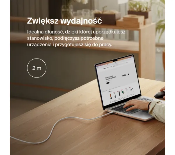 Belkin BoostCharge Pro USB-C do USB-C 240W 2m Biały