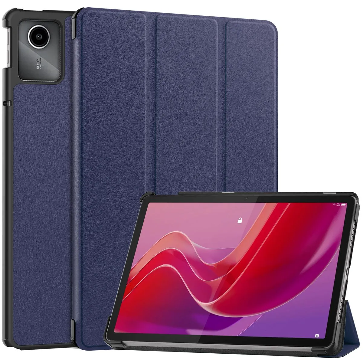 Etui na tablet Bizon Case Tab Croc z klapką do Lenovo Tab M11 Granatowy