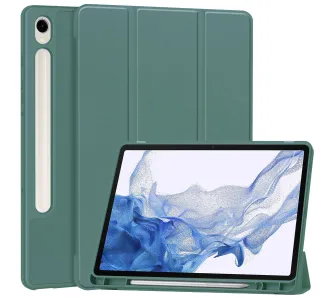 Etui na tablet Bizon Case Tab Lizard z klapką do Samsung Galaxy Tab S9 Ciemnozielony