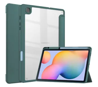 Etui na tablet Bizon Case Tab Clear Matt z klapką do Samsung Galaxy Tab S6 Lite 2024/2022/2020 Ciemnozielony