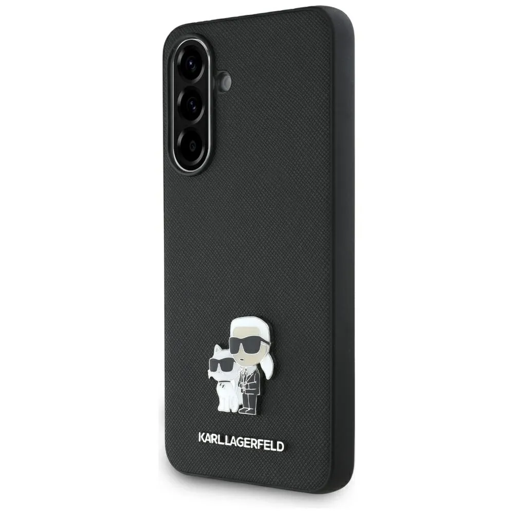 Etui Karl Lagerfeld Saffiano w/ K&C Metal Logo do Samsung Galaxy A36 Czarny