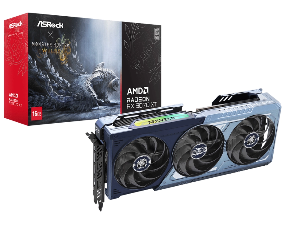 Karta graficzna ASrock Radeon RX 9070 XT Monster Hunter Wilds Edition 16GB GDDR6 256bit FSR