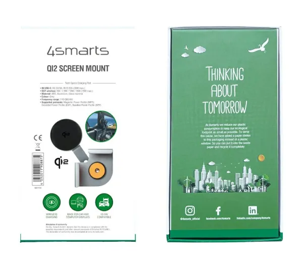 4smarts Screen Mount Qi2 Szary