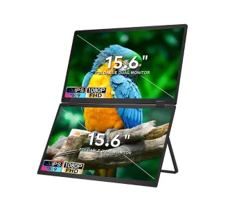 Monitor Extralink T01 2x15,6" Full HD IPS Przenośny