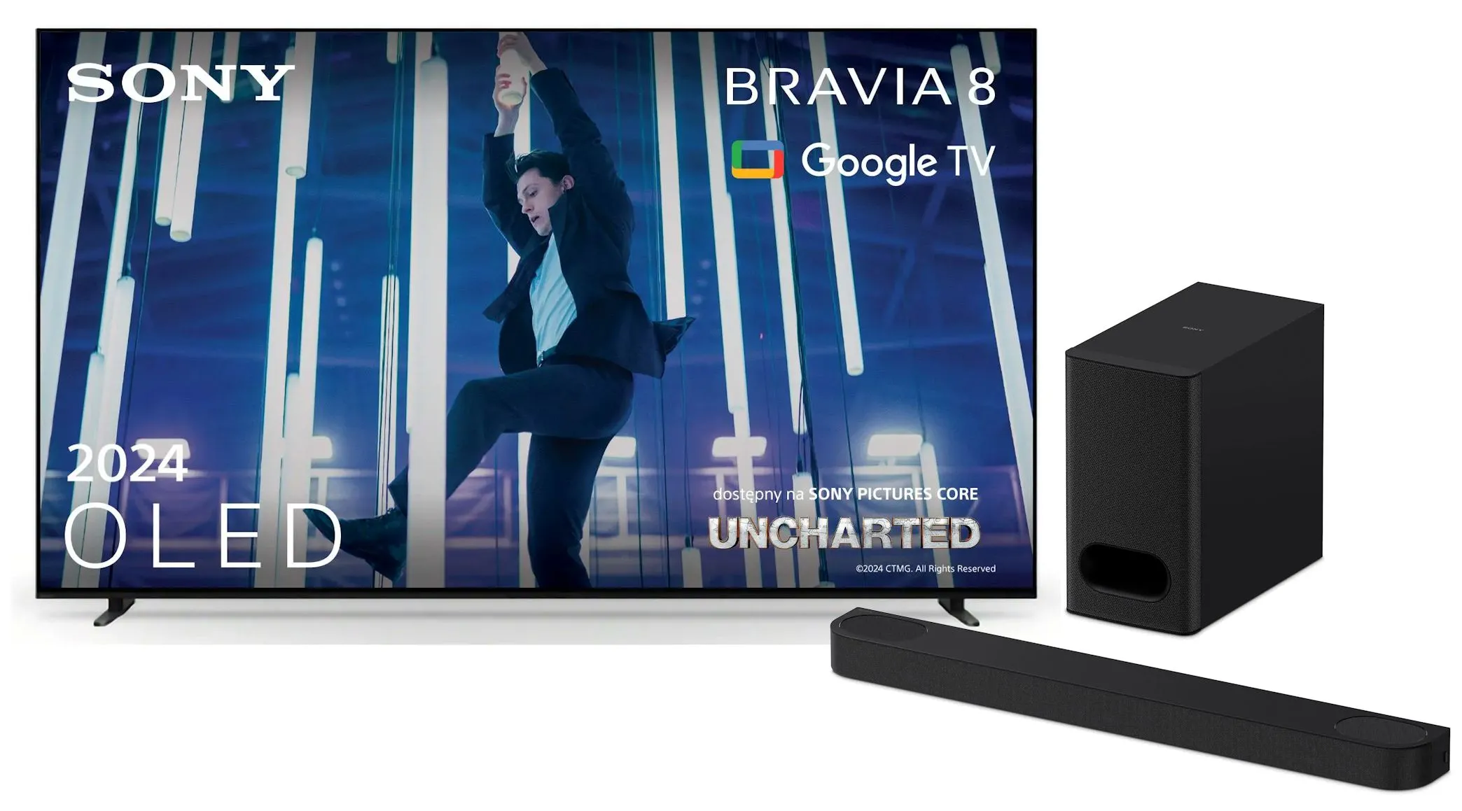 Telewizor Sony BRAVIA 8 K-65XR80 65" 4K OLED 120Hz Google TV Dolby Vision Dolby Atmos HDMI 2.1 DVB-T2 + Soundbar HT-BD60