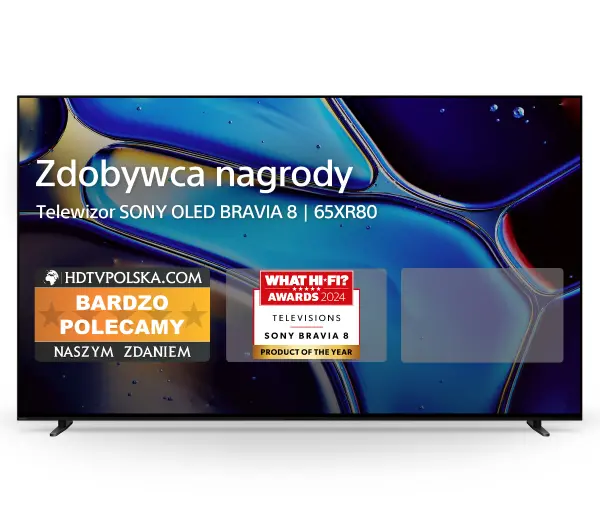 Sony BRAVIA 8 K-65XR80 65" 4K OLED 120Hz Google TV Dolby Vision Dolby Atmos HDMI 2.1 DVB-T2 + Soundbar HT-BD60 - Kup na Raty - RRSO 0%