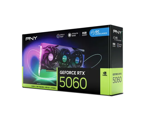 PNY GeForce RTX 5060 EPIC-X RGB 8GB GDDR7 128bit DLSS 4 - Kup na Raty - RRSO 0%