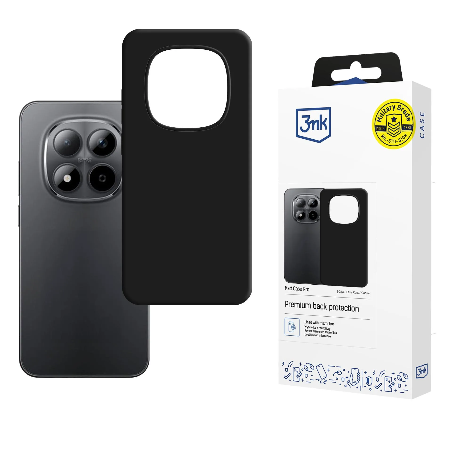 Etui 3mk Matt Case Pro do Redmi Note 15 Pro 5G Czarny