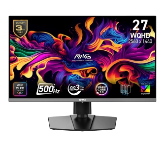 Monitor MSI MAG 272QP QD-OLED X50 27" 2K 500Hz 0,03ms Technologia AI Gamingowy
