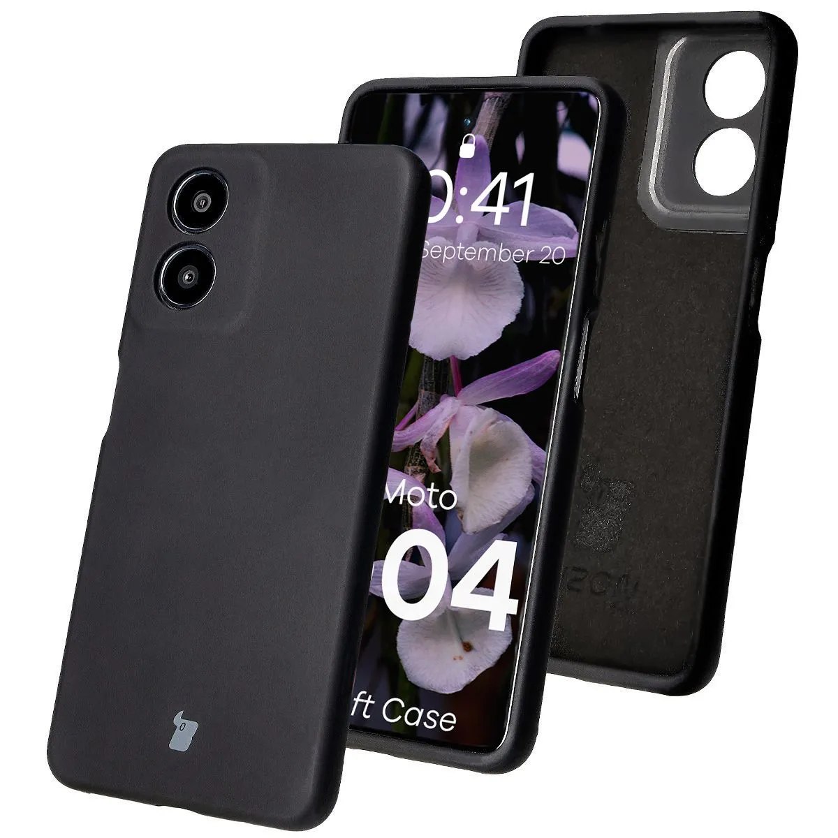 Etui Bizon Bizon Soft Case do Motorola Moto G04 Czarny