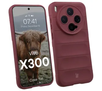 Etui Bizon Tur do Vivo X300 Burgundowy